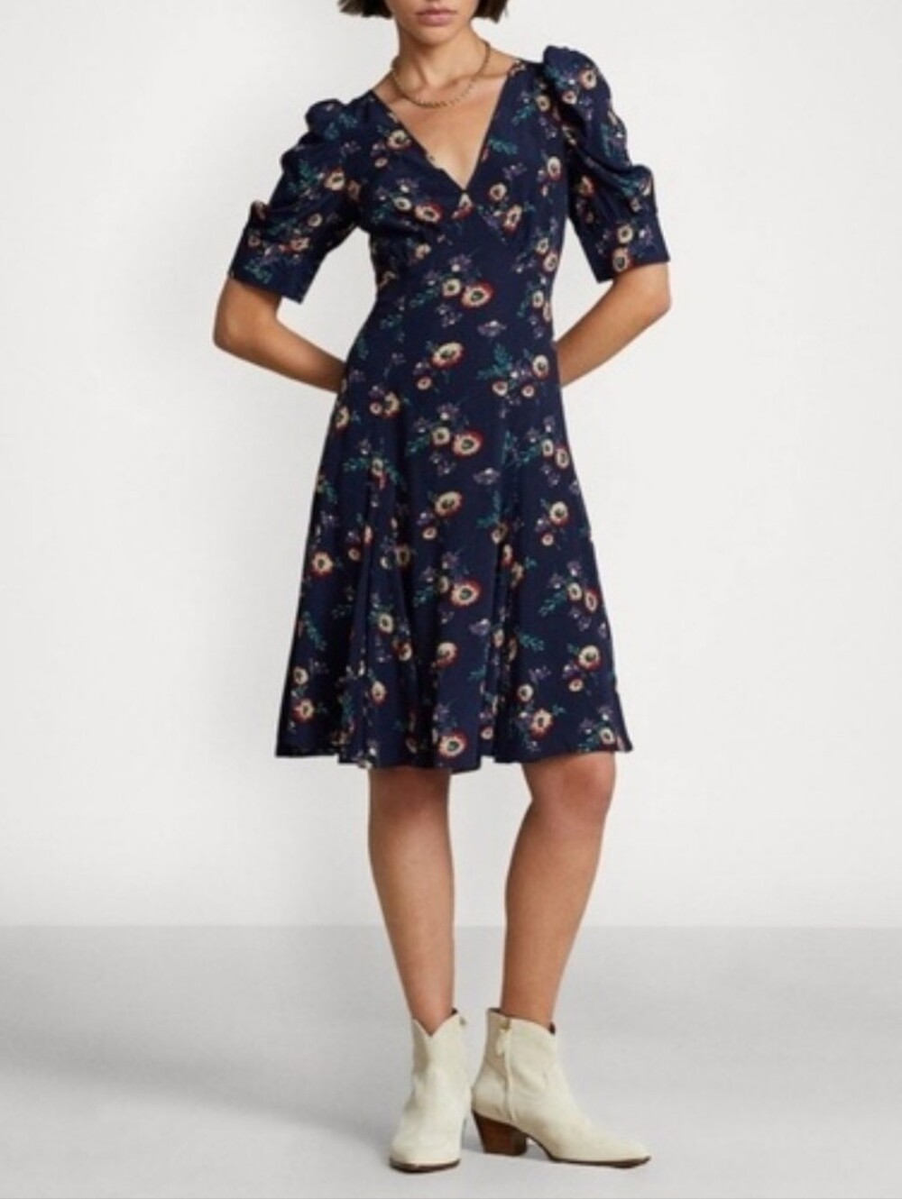 POLO Ralph Lauren Teo Floral Puff Sleeve Dress Size 6